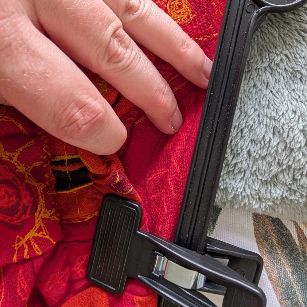 Vintage Bohemian Print Wide Leg Pants - Red and Orange Abstract Size Large - Picture 10 of 10